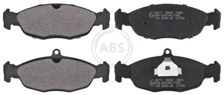 Колодка гальм. диск. DAEWOO LANOS (KLAT), NEXIA передн. (вир-во ABS) A.B.S. 36771