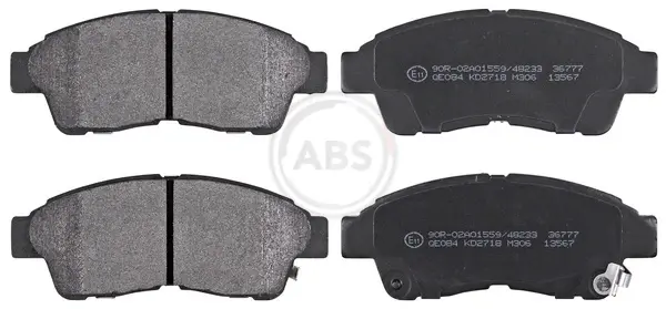 Колодка гальм. диск. TOYOTA CAMRY/COROLLA/RAV4 передн. (вир-во ABS) A.B.S. 36777 (фото 1)