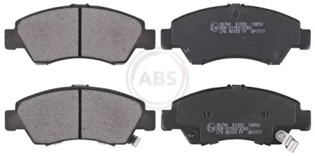 Колодка гальм. диск. HONDA CIVIC передн. (вир-во ABS) A.B.S. 36784