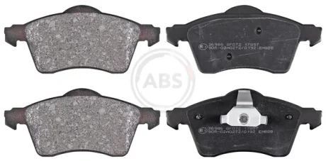Колодка гальм. диск. VW TRANSPORTER (15" верст.) передн. (вир-во ABS) A.B.S. 36986
