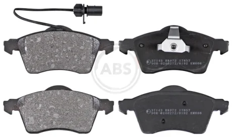 Колодка гальм. диск. VW T4 15" передн. (вир-во ABS) A.B.S. 37143