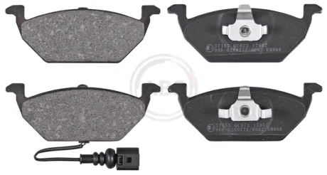 Колодка гальм. диск. AUD/SEAT/SKODA/VW A3/LEON/FABIA/OCTAVIA/BORA/GOLF передн. (вир-во ABS) A.B.S. 37155