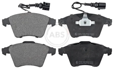 Колодка гальм. VW T5 V6 17 "передн. (вир-во ABS) A.B.S. 37415