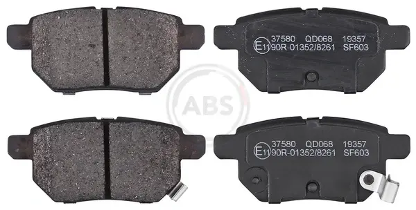 Колодка гальм. диск. TOYOTA AURIS задн. (вир-во ABS) A.B.S. 37580 (фото 1)