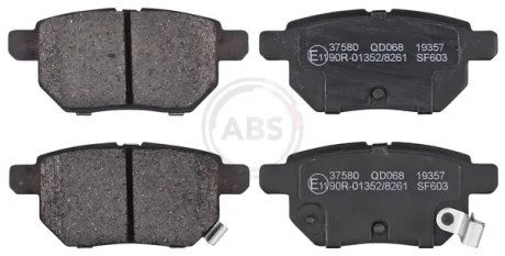 Колодка гальм. диск. TOYOTA AURIS задн. (вир-во ABS) A.B.S. 37580
