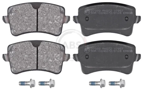 Колодка гальм. диск. AUDI A4 1.8-3.2 07-, A5 1.8-3.2 07-, Q5 2.0-3.2 08- задн. (вир-во ABS) A.B.S. 37588