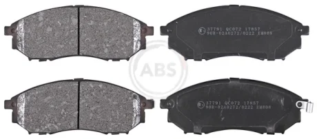Колодка гальм. диск. NISSAN NAVARA D40 передн. (вир-во ABS) A.B.S. 37791