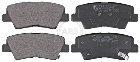 Колодка гальм. диск. HYUNDAI ACCENT IV, SONATA V задн. (вир-во ABS) A.B.S. 37914