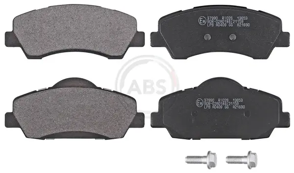 Колодка гальм. диск. CITROEN C4 CACTUS 1.2 2014-,PEUGEOT 308 II 1.2 1.6 2013- передн. (вир-во ABS) A.B.S. 37990 (фото 1)