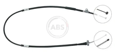 Трос ручного гальма TOYOTA (вир-во ABS) A.B.S. K16048