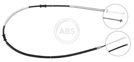 Трос ручного гальма FIAT DOBLO (вир-во ABS) A.B.S. K18058