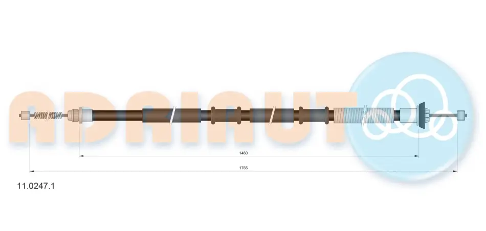 Трос ручного гальма FIAT DOBLO (вир-во Adriauto) ADRIAUTO 11-0247-1 (фото 1)