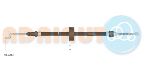 Трос ручного гальма VW TRANSPORTER T4 (вир-во Adriauto) ADRIAUTO 55-0253