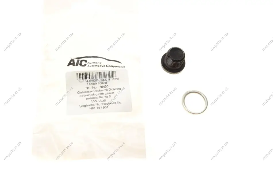 Болт зливу оливи VW T5 2.0 TSI 11-15 (M14x1.5x12) AIC 56430 (фото 1)