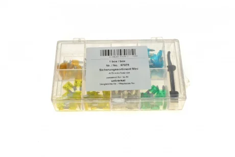 Комплект запобіжників (Міні) (5A/7.5A/10A/15A/20A/25A/30A) Box AIC 57078