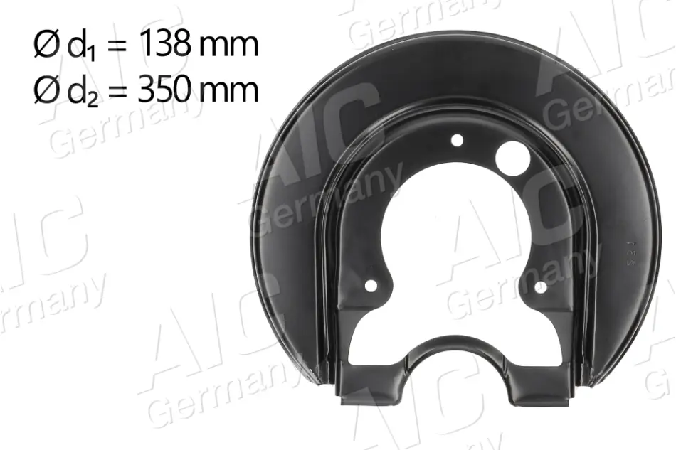 Захист диска гальмівного (заднього) (L) Audi A3/VW Golf IV 96-05 AIC 57845 (фото 1)