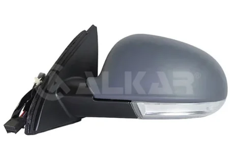Дзеркало заднього виду (під фарбування) VW Golf V 07-13 (L) (електро/підігрів/з повор.) ALKAR 6121121