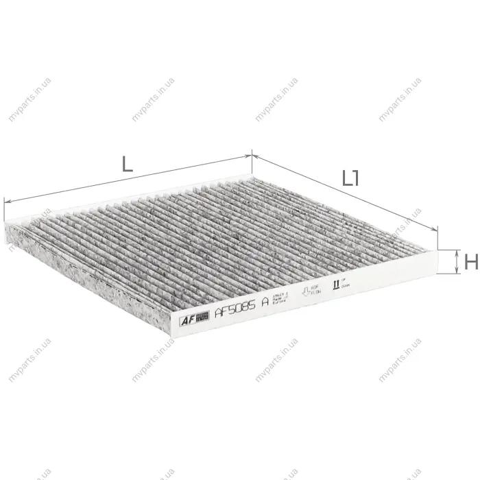 Фільтр салону Toyota Camry 01-05/Lexus ES/GX 01-09/RX 09-/Great Wall Hover M4 13- (вугільний) AF5085a ALPHA FILTER AF5085A (фото 1)