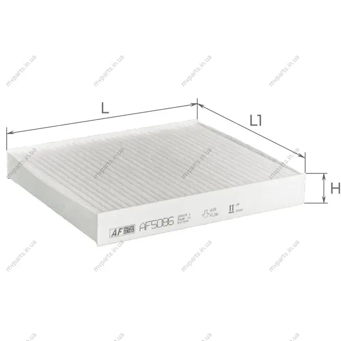Фільтр салону Lexus NX 21-/ES/RX/UX/Mazda CX-9/Subaru Impreza/Toyota Camry/C-HR/Corolla/Rav4 16- ALPHA FILTER AF5086 (фото 1)