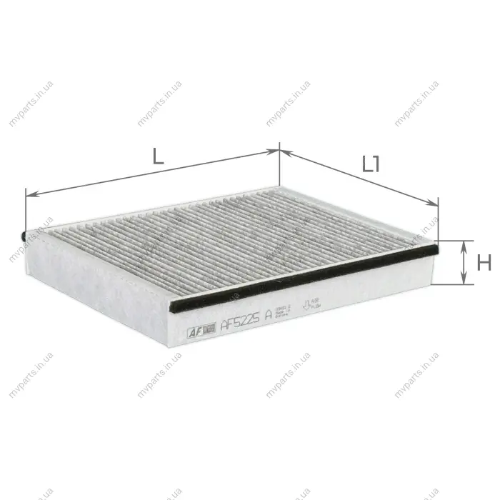 Фільтр салону Chery Tiggo 2.0 12-13 (вугільний) AF5225a ALPHA FILTER AF5225A (фото 1)