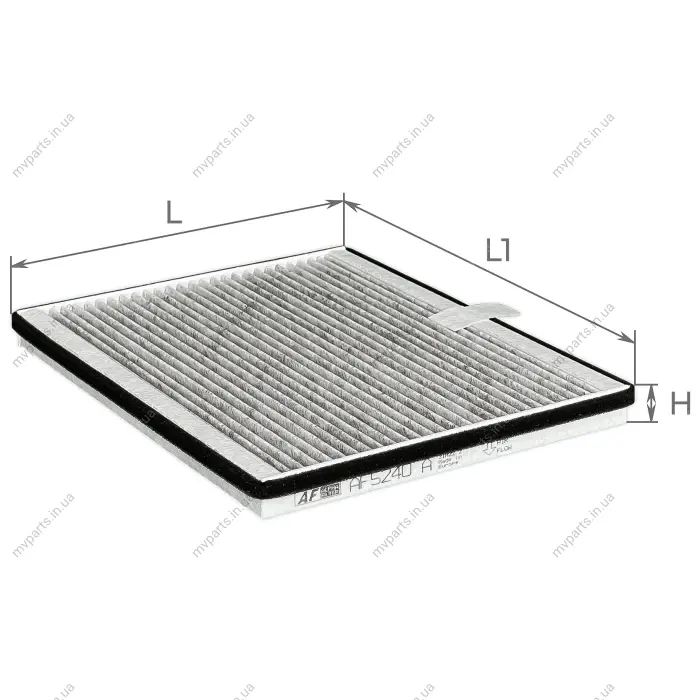 Фільтр салону Chery Elara 1.5-2.0 06- (вугільний) AF5240a ALPHA FILTER AF5240A (фото 1)