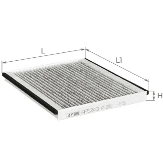 Фільтр салону Chery Arrizo 1.5i 14- (вугільний) AF5243a ALPHA FILTER AF5243A