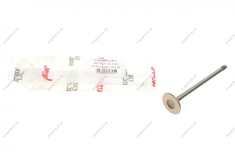 Клапан (випуск) Opel Astra F/G/Vectra A/B/Zafira A 1.4/1.6 95-05 (27.5x6x102.2) (азотований) AMP POPE004-A-0-N (фото 1)