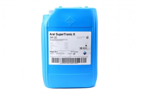 Олива 5W30 Super Tronic K (20 л) (VW504 00/507 00/MB229.51/229.52/229.31/229.52/BMW Longlife-04) ARAL AR-15DBC5