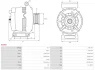 Генератор Fiat Doblo 10-/Punto 1.4 99- (12V/105A) AS AS-PL A4058 (фото 5)