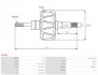 Якір генератора (12V) Renault Megane II/Nissan Primera 2.0/1.9 dCi 02- AS AS-PL AR3002 (фото 2)