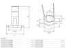 Кільце генератора (контактне) Fiat Ducato 2.0 82-94 (45.9x30x17x8.3x8.6) AS AS-PL ASL9007 (фото 3)