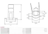 Кільце генератора (контактне) VW Golf III 1.9TDI 91-97 (14.8x7.3x8.8x9.6x9.6) AS AS-PL ASL9009 (фото 3)