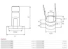 Кільце генератора (контактне) Renault Megane III/Scenic III 2.0 dCi 09-16 (37.2x23.5x12.4x7x7) AS AS-PL ASL9022 (фото 2)