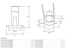 Кільце генератора (контактне) (27.6x15x9x7x9.3x9.3) AS AS-PL ASL9050S (фото 3)