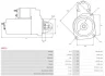 Стартер BMW 5 (E34/E39/E60) 1.8-3.0 (M54/M52/M40/M43 89-10 (12V/1.4kw) (z=9) AS AS-PL S0073 (фото 5)