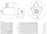 Стартер Audi Q7/VW Touareg 3.0 TDI 04-18 (12V/2kw) (z=9) AS AS-PL S0316 (фото 5)