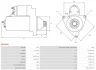 Стартер VW Polo 1.4-1.6 98-12 (12V/1.1kw) (z=9) AS AS-PL S0399PR (фото 5)