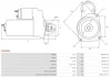 Стартер Citroen Berlingo/Fiat Fiorino/Peugeot Partner 1.4-1.6 96- (12V/0.9kw) (z=9) (PREMIUM LINE) AS AS-PL S3005PR (фото 5)