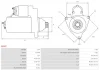 Стартер Mitsubishi Pajero 2.8-3.2 D/TD/DI-D 93-/L200 2.5 DI-D 14- (2.2kw/12V) (z=10) = 112370 AS AS-PL S5007 (фото 5)