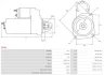Стартер Mazda 3 1.3-2.0 03-09 (12V/1 kw) (z=8) AS AS-PL S5202 (фото 5)