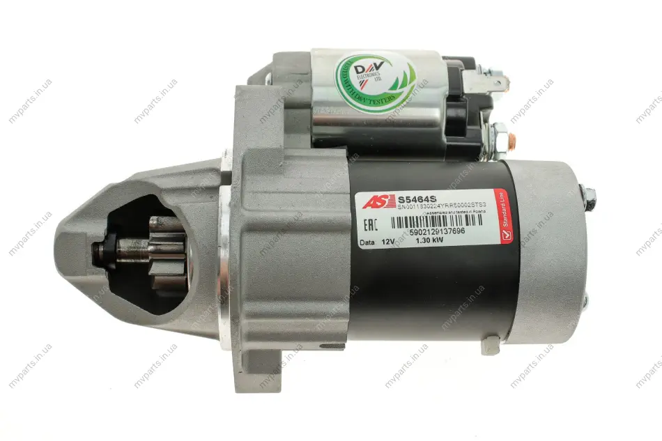 Стартер Mitsubishi Lancer 07-24 (12V/1.3KW) (z=8) AS AS-PL S5464S (фото 1)