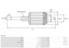 Якір стартера (12V) Nissan Pick Up/Terrano 2.4i 4WD 93-07 AS AS-PL SA5023 (фото 2)