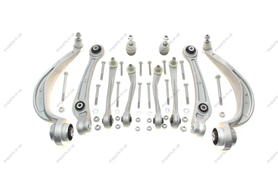Комплект важелів підвіски (передньої) Audi A4/A6/Q5 1.8-4.2 07-18 (quattro) ASMETAL 13AU2512 (фото 1)