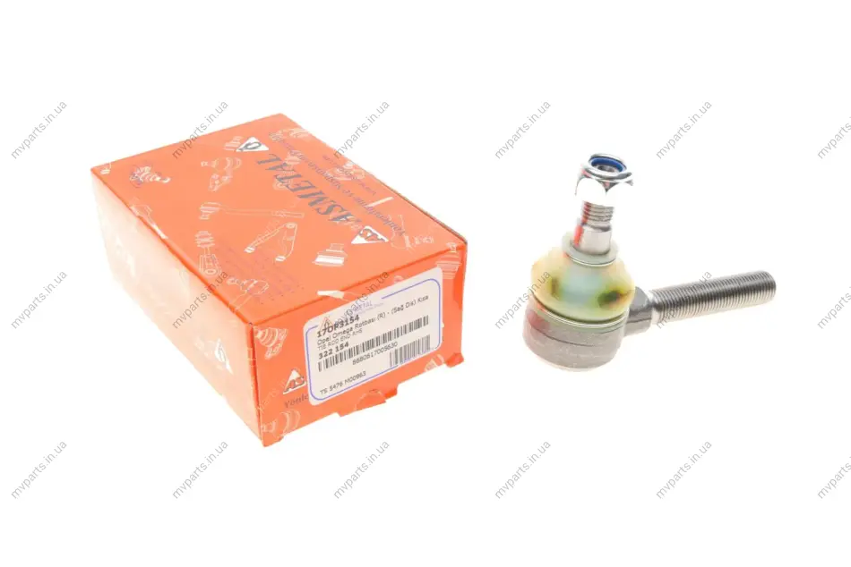 Наконечник тяги рульової (R) Opel Omega A/B 86-03/Senator B 87-93 (внутр.) ASMETAL 17OP3154 (фото 1)