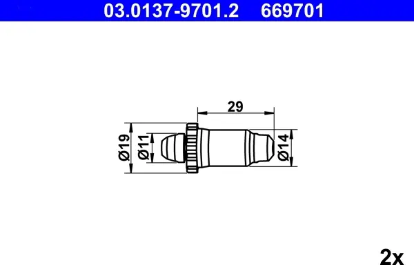 Механізм розводки колодок ручника BMW 3 E46/E90/F30/F80) 97- (к-кт) 03.0137-9701.2 ATE 03-0137-9701-2 (фото 1)
