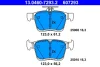 Колодки гальмівні (задні) Audi A3 12-/VW Golf 12-/Touran 15-/Skoda Karoq 17- (Ate) 13.0460-7293.2 ATE 13-0460-7293-2 (фото 1)