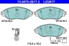 Колодки гальмівні (передні) VW Passat/Golf 13- (TRW) (з датчиком) ceramic ATE 13-0470-2617-2 (фото 1)
