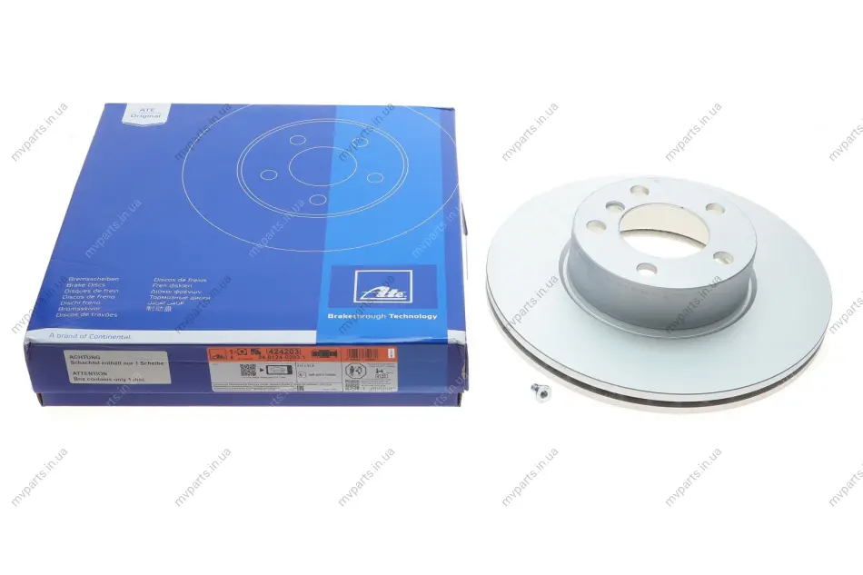 Диск гальмівний (передній) BMW 3 (E90/E91/E93) 05-11/X1 (E84) 09- (312x24) (з покриттям) (вент) 24.0124-0203.1 ATE 24-0124-0203-1 (фото 1)