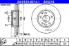 Диск гальмівний (передній) Mazda 3 13- (280x25) 24.0125-0214.1 ATE 24-0125-0214-1 (фото 1)