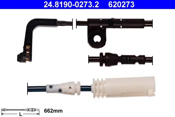 Датчик зносу гальмівних колодок (передніх) BMW 5 (E60/E61)/6 (E63) 03- 24.8190-0273.2 ATE 24-8190-0273-2 (фото 1)